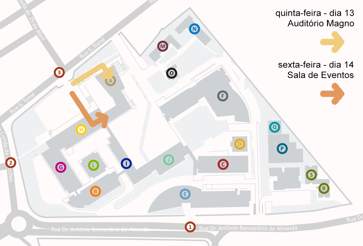 Mapa Informativo dos locais das Atividades